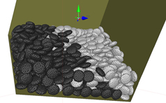 samadii/dem : go stones (cluster model) (DEM simulation (CUDA), metariver technology, www.metariver.kr)