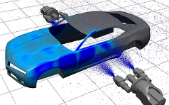 samadii/sciv : spray coating process simulation (DSMC simulation (CUDA), metariver technology, www.metariver.kr)