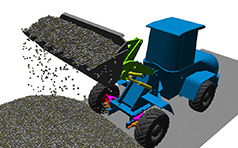 samadii/dem : wheel loader simulation (DEM simulation (CUDA), metariver technology, www.metariver.kr)